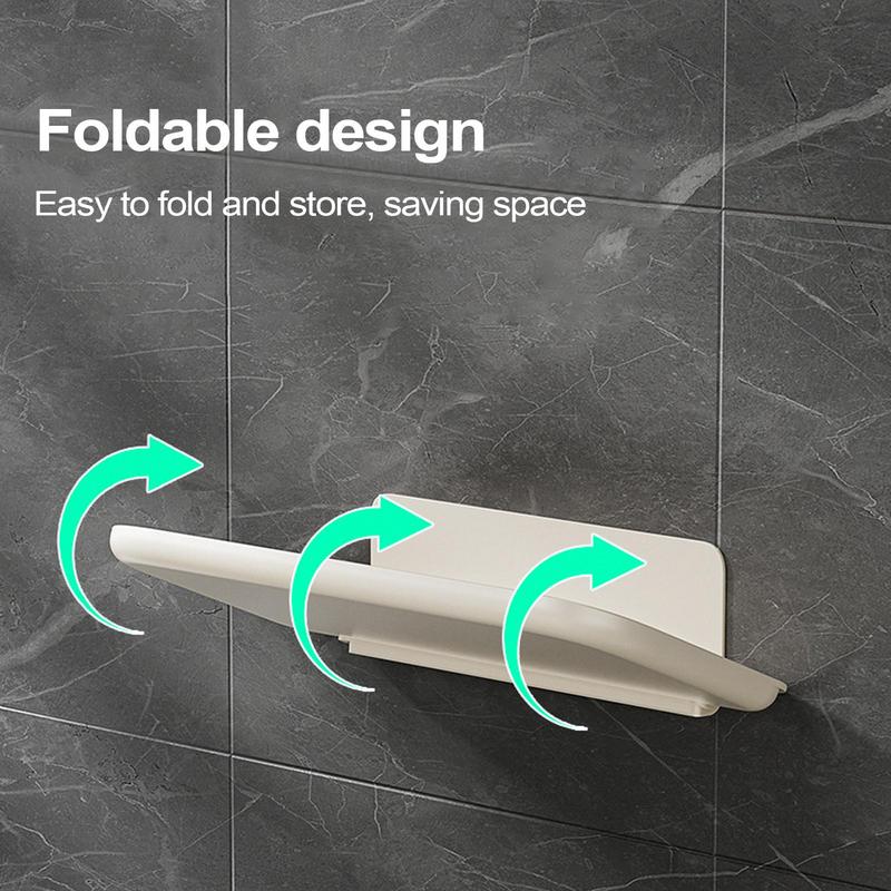 Foldable Bathroom Punch-free Wall-mounted Storage Rack Phone Holder Jewelry Remote Control Towel Clothes Storage Rack