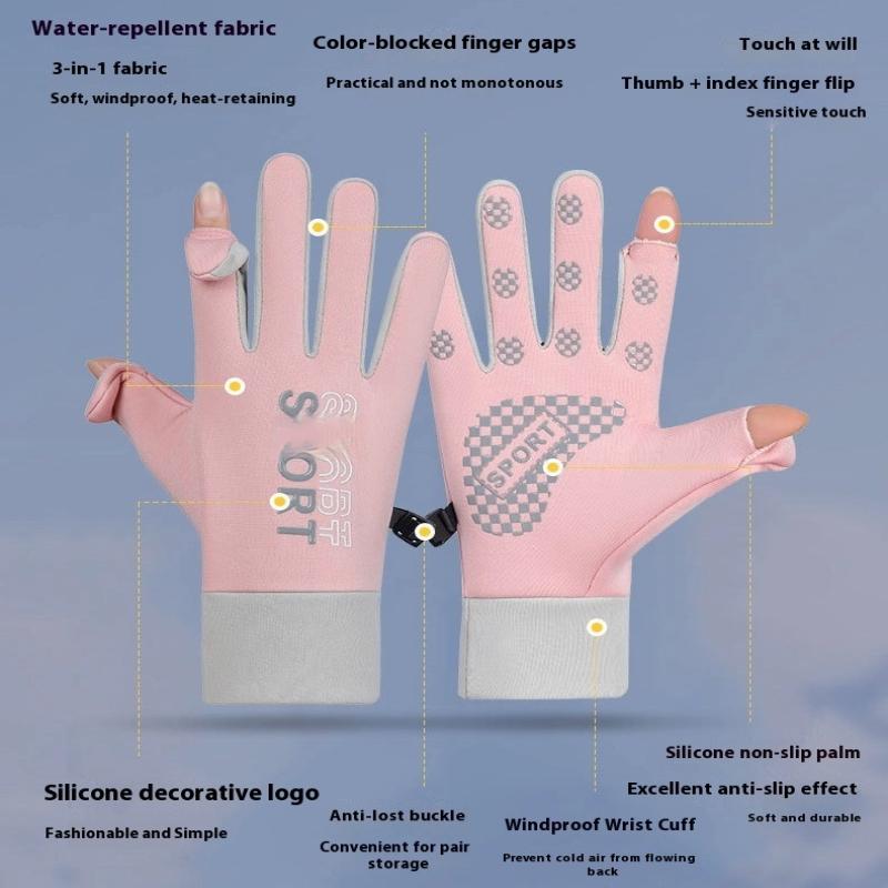 Autumn Winter Outdoor Cycling Gloves Gym Fitness Sports Running Warm Touch Screen Nonslip Gloves Motorcycle Gloves