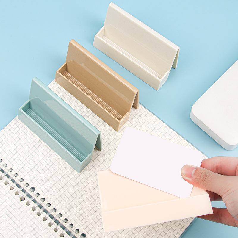 Desktop-Visitenkartenständer, Memohalter, Aufbewahrungsbox, Plastikkarten-Organizer für das Büro, niedliches Schreibtisch-Zubehör