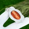 Gift For Women Pendant 925 Sterling Silver Natural Red Snakeskin Jasper Gemstone