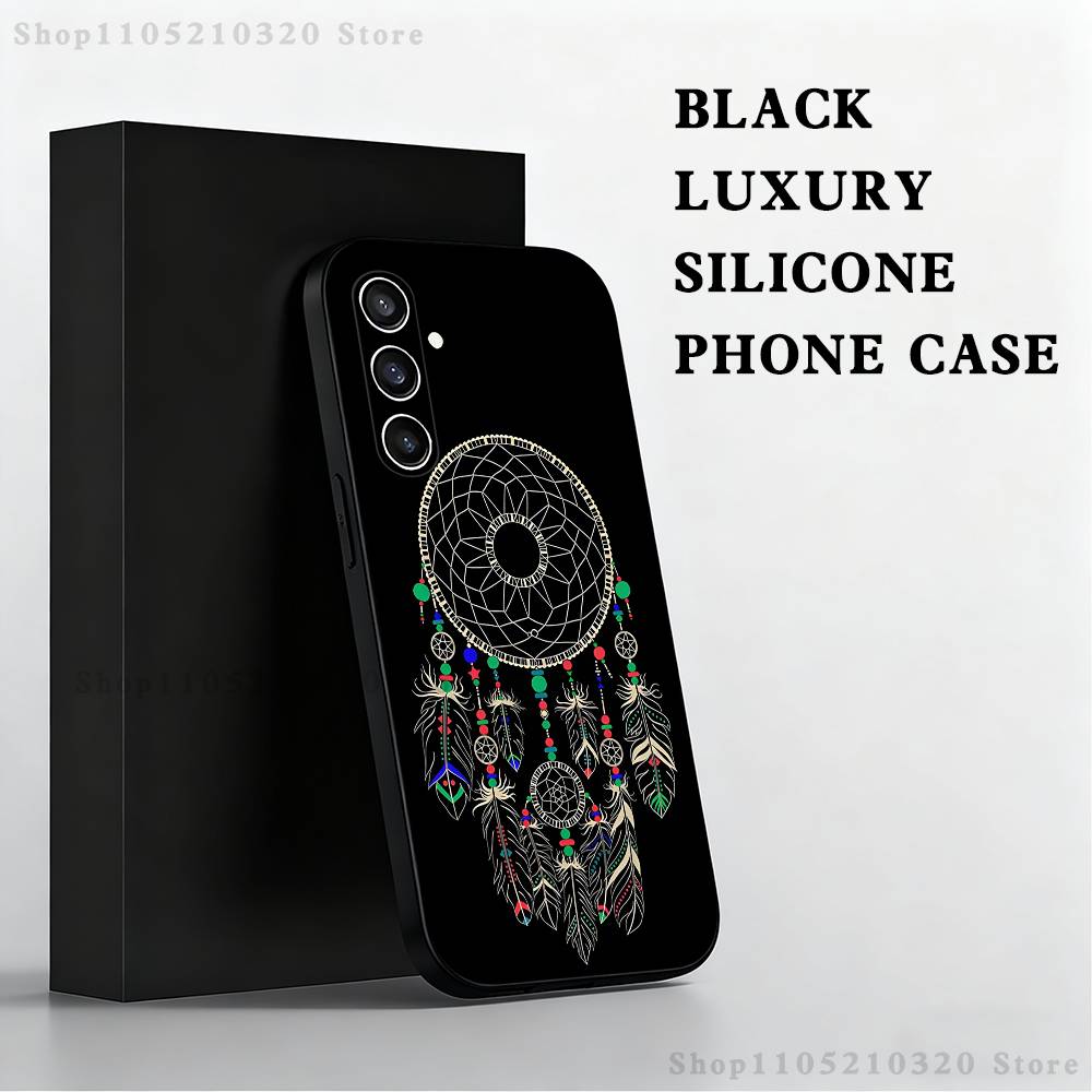

Feather Art Dreamcatcher Phone Case For Samsung S25,S24,S21,S22,S23,S30,Ultra,S20,Plus,Fe,Lite,Note,10,9,5G Black Cover SamsungS22 5G