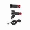 Twist Throttle Grips Handle With Key Lock LED Display Screen For Electric Bike(red)