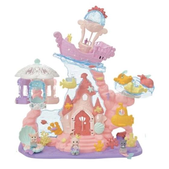 Used Sylvanian Families Rainbow Mermaid Castle