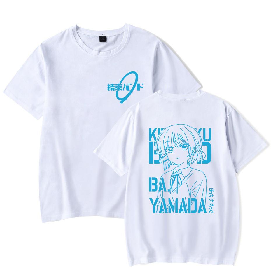 Anime Tshirt Bocchi the Rock Print Commemorative Shirt Round Neck Short Sleeve Summer Tees Lightweight Soft Comfortable Unisex