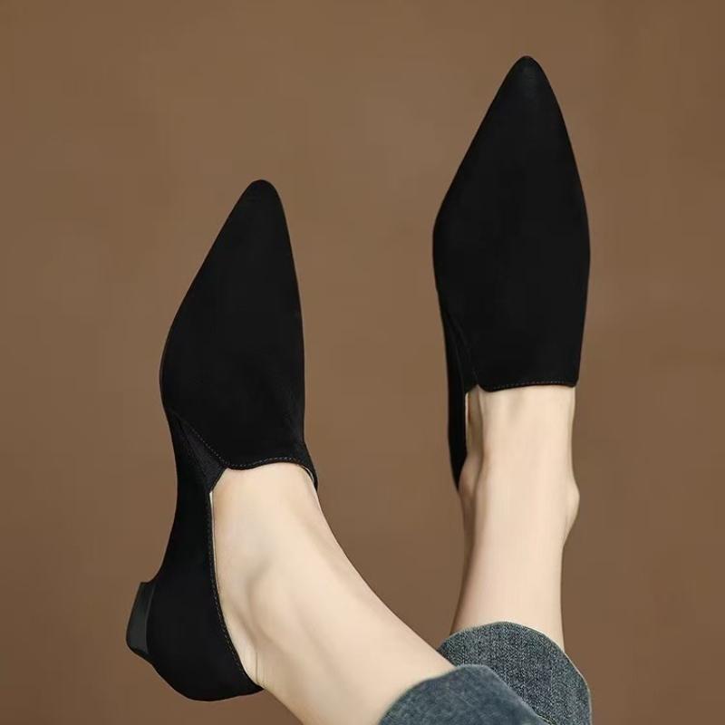 Fashion Pointed Toe Heeled Shoes Women Loafers Elegant Dress Party 2025 New Designer Summer Sandals Brand Chunky Pumps Zapatillas Mujer