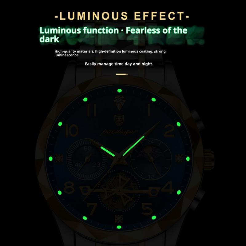 Topmarke Multifunktionale Neue Herrenuhr Wasserdicht Leuchtend Mode Quarz Uhr