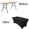 Elastic tablecloth cocktail bar for conference wedding outdoor wedding decoration table skirt tulle table skirt party birthday