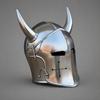 Medieval Horned Knight Helmet Handmade Viking Crusader Steel Helmet, Gothic Armor Costume Helmet, LARP Cosplay Decor Gift