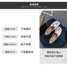 Light-mouth Low-heeled Single Shoes, Genuine Leather Pig's Trotters, Split-toed Shoes, High-end Burst Pattern, Silver Mary Jane Women's Shoes