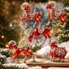 Acrylic Goat Pendant Shining Christmas Tree Ornament Zodiac Goat Souvenir  Holiday Party Decor