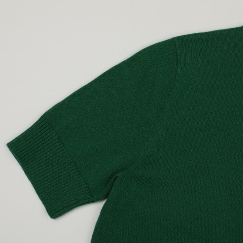 PLAYBOO Cashmere Blend Short Sleeve Knit Forest Green
