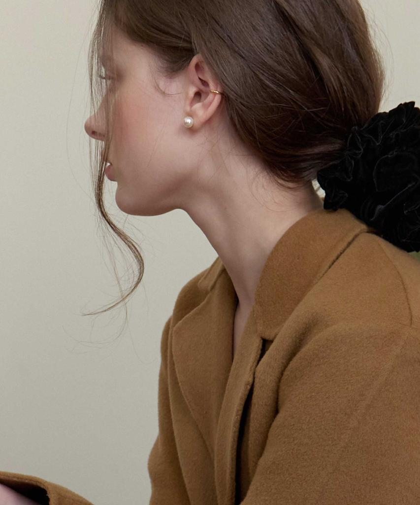 Dungeureon [925 Silver] Basic Pearl Earrings (5 Size)