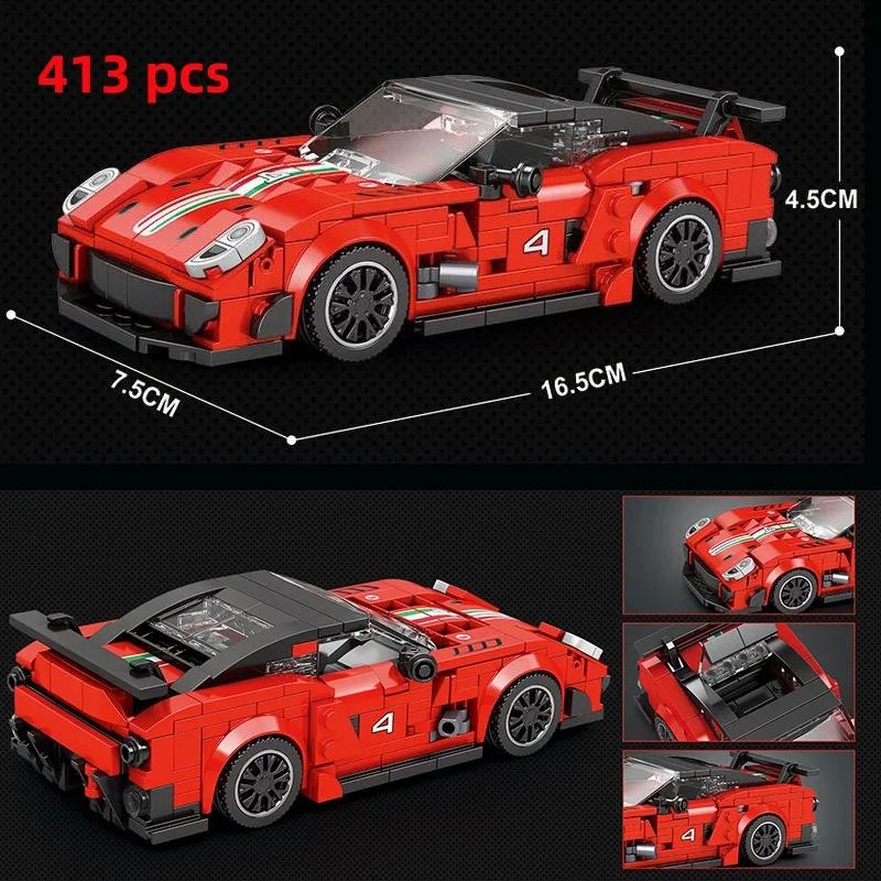 City Speed Sportbil Byggklossar Teknikbil Bil Carro Rennau Voiture Fordon MOC Utbildande Byggleksaker