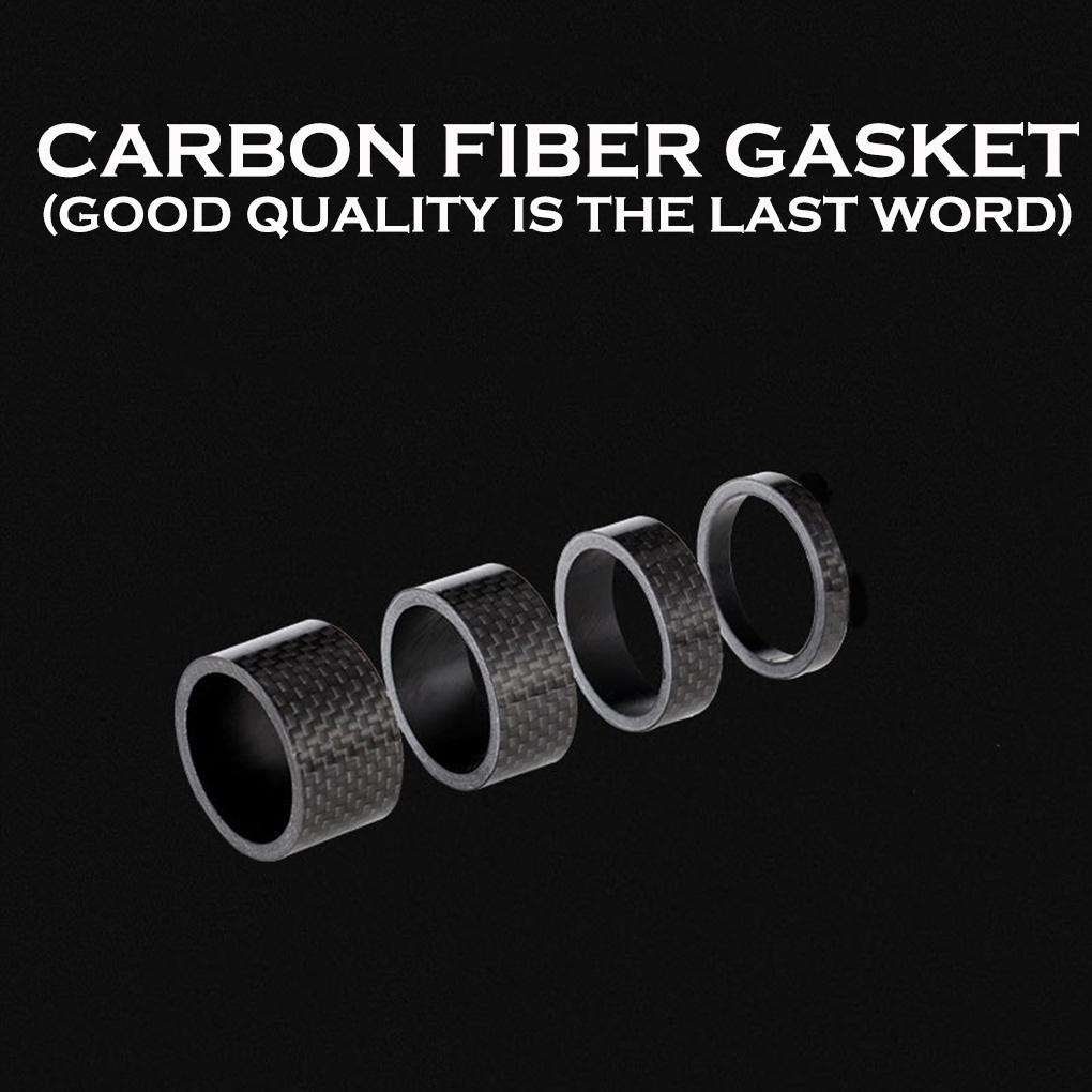 4 Pieces Headset Spacer Bike Frame Parts Cycling Fitting Carbon Fiber Washer Ring Modified Component Stem Gasket Rings