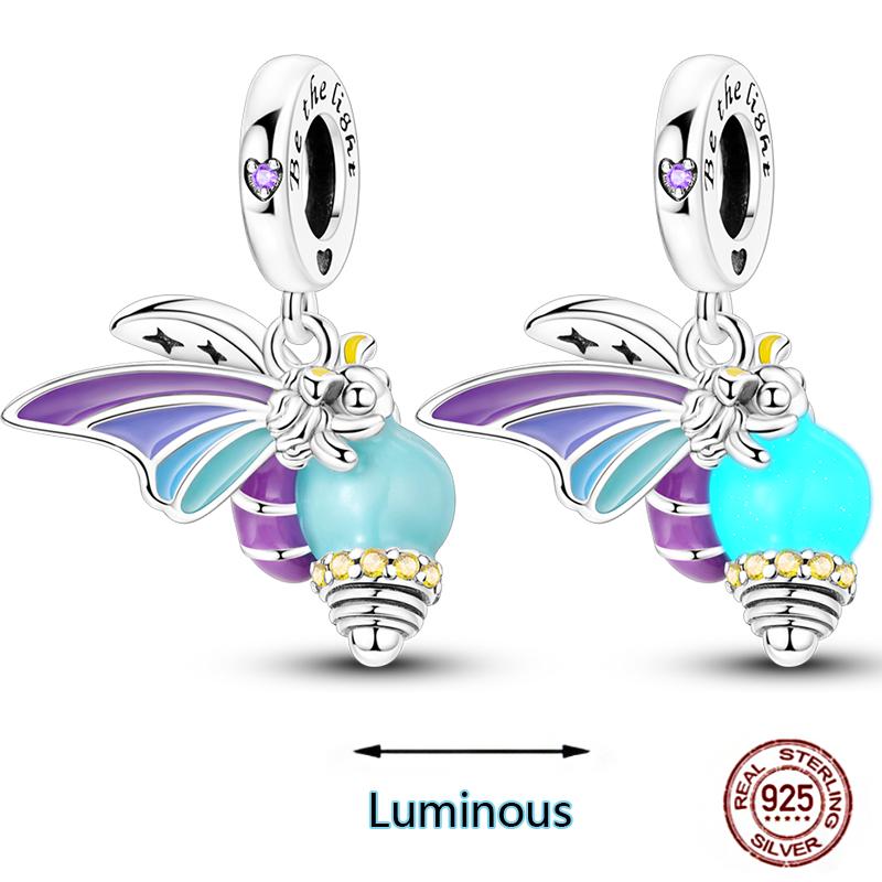 Blue Zircon Series Charms Copper Snowflake Flower Owl Dolphin Castle Winter Beads Fit Bracelet Diy Charm Jewelry Making Gift