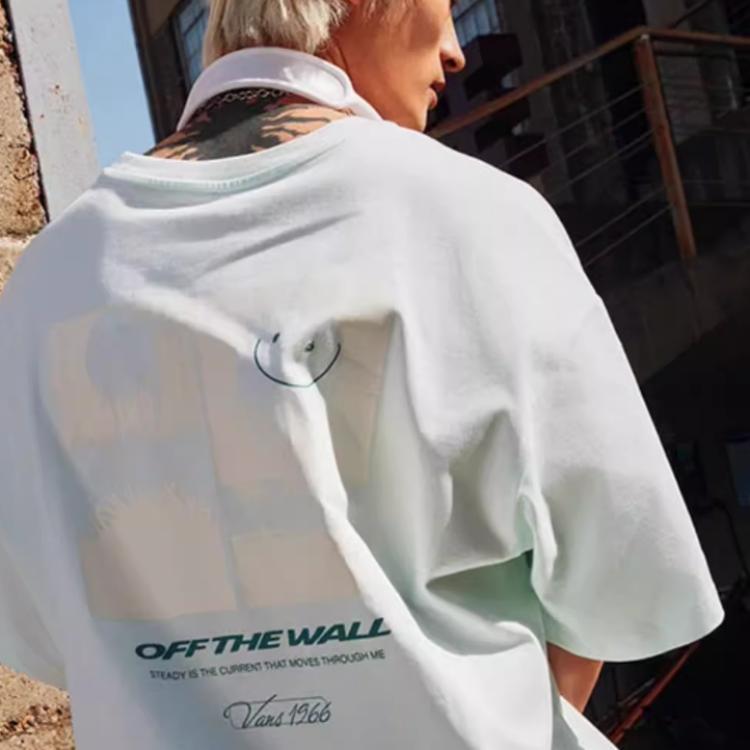 New Vans T Shirts Unisex Mint Green VN000NN2RNE