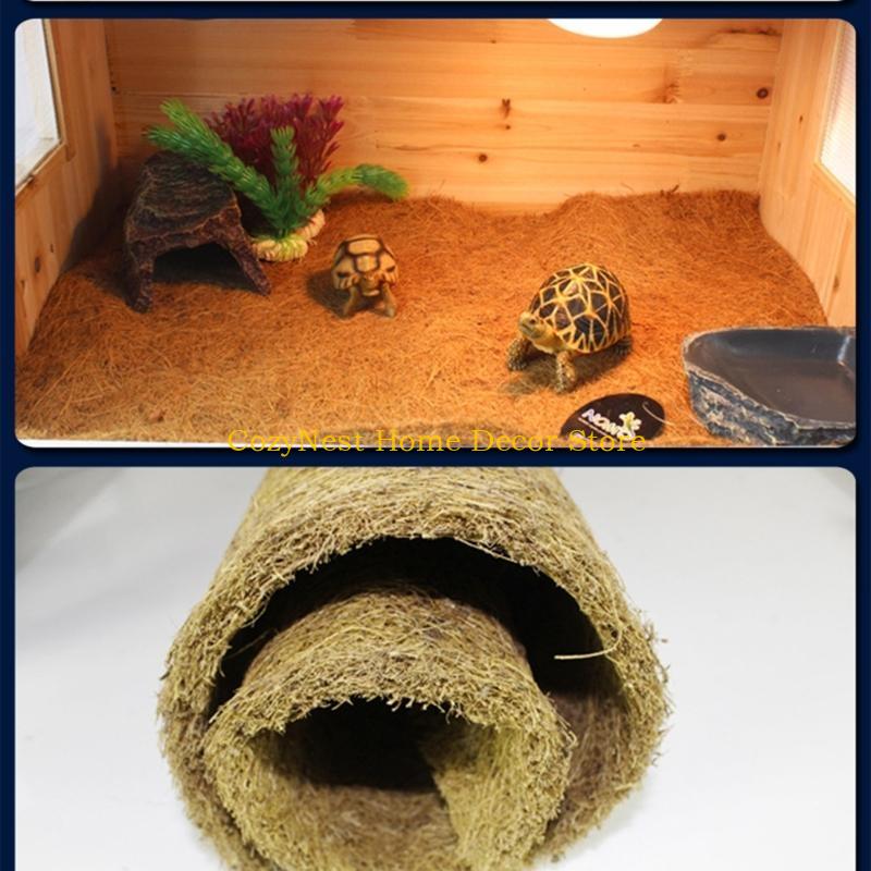 92MF Terrariums Substrate Liner Coconutfiber Carpet for Reptiles Cut To Fit Lizards BeardedDragons Bedding Mat Pet Supplies
