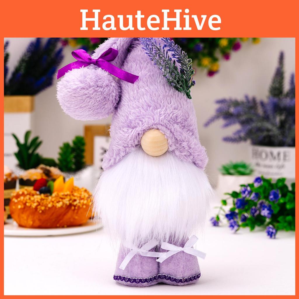 Lila Lavendel Gesichtsloser Puppen-Deko-Figur Plüsch-Gnom Für Muttertagsfeier