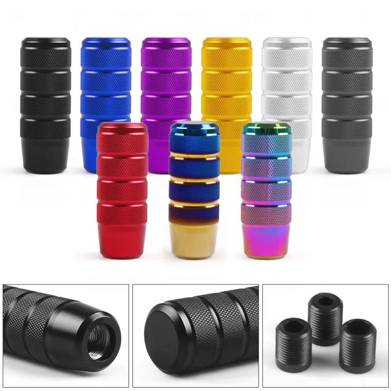 1 Set Manual Transmission Aluminum Knurled Shifter Lever Knob Shifter Lever Knob Auto Accessories 95Mm Non-Slip Gear Shift Knob