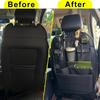 Black Car Seat Back Organizer with Multiple Pockets and Hooks