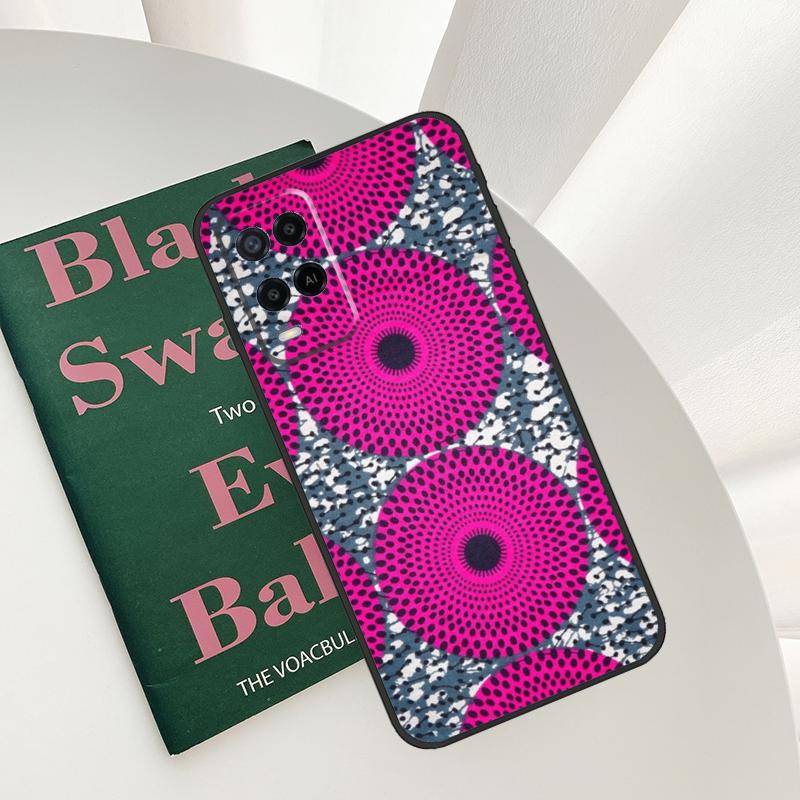 African Prints Fabric Case For Oppo A54 A74 A94 A54S A57S A15 A16 A17 A52 A72 A76 A96 A58 A78 A98 A77 A5 A9 Cover