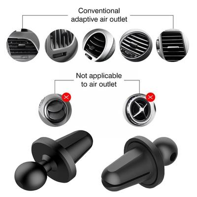17mm Ball Head Car Phone Holder Dashboard Mount Anti-skid Fixed Air Vent Stand Portable For Car Phone Holder Bracket Access B5Q2