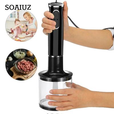 Blender electric de mână 4 în 1 500W Robot de bucătărie Mixer cu 2 viteze de amestecare pentru ouă Storcător de carne Mașină de tocat carne Set mixer portabil