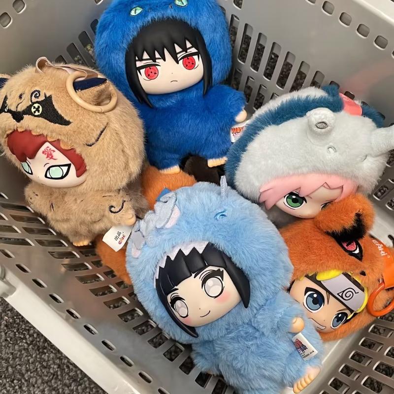 Hot Naruto Itachi Sasuke Kakashi Gaara Series Blind Box Trendy Toy Figure Plush Pendant Collection Birthday Present