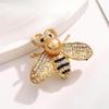 Charming Rhinestone Pearl Bee Brooch - Elegant Insect Pin Corsage Accessory