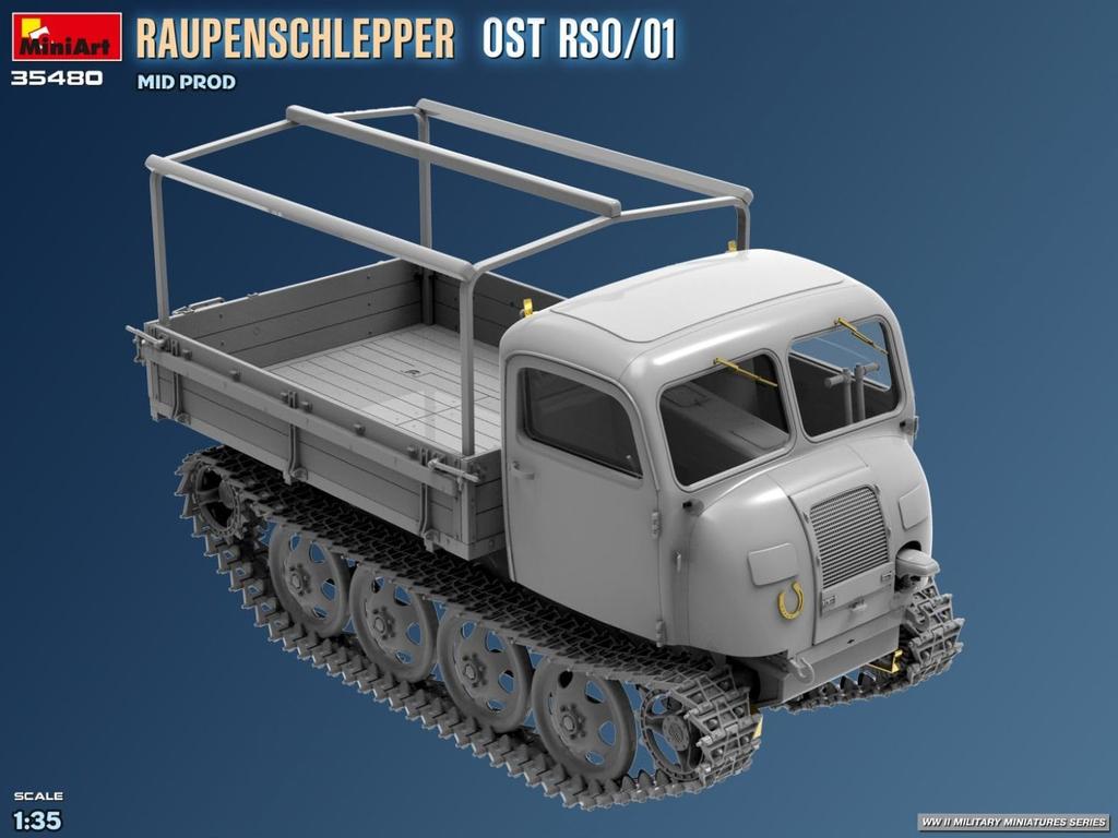 Miniart Laupenschlepper OST Plastic Model Kit MA35480 1/35 RSO/01 Mid-Type (Military Vehicle)
