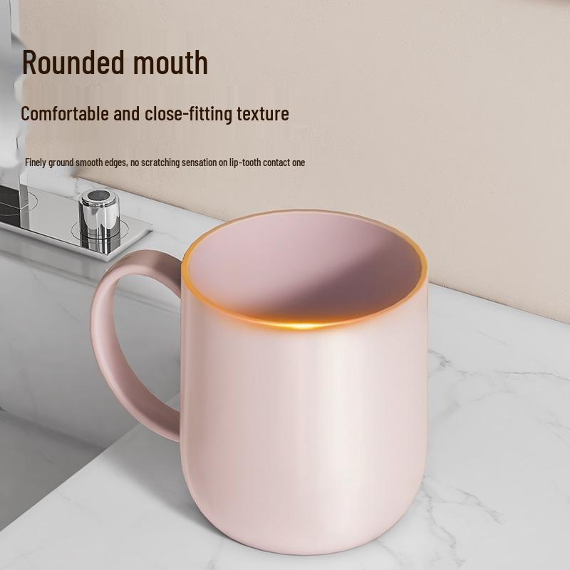 Stylish Solid Color Toothbrush & Mouthwash Cup - Ideal for Couples, Dorms, and Home Use