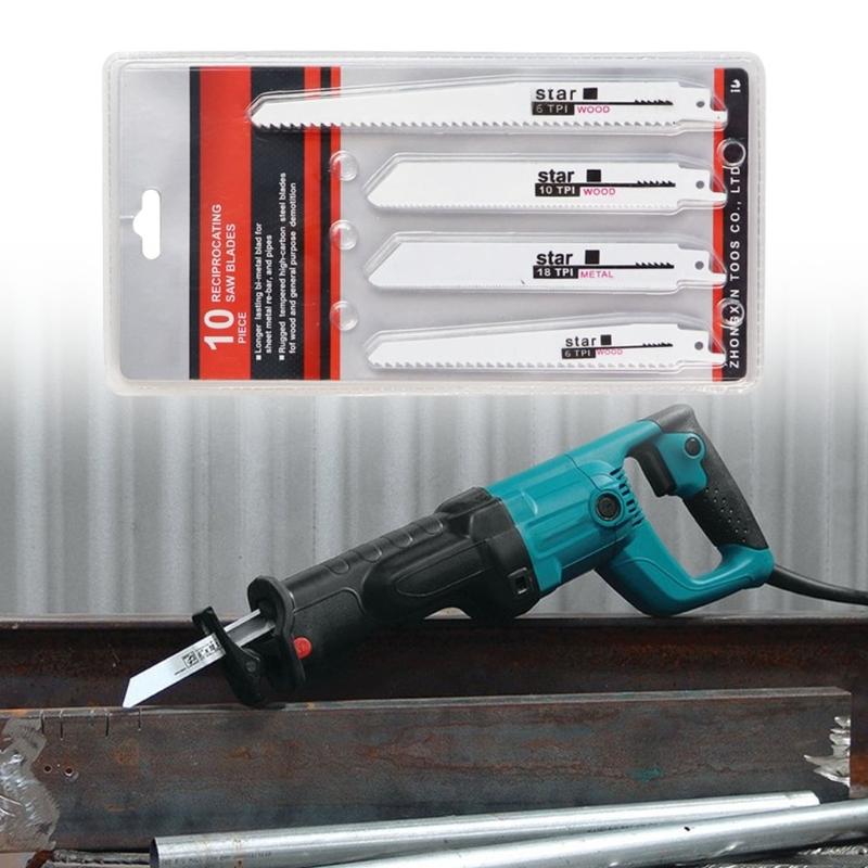 10 Delar Tigersågblad Set Höghållfast Kolstål Precisionsskärblad Kompatibla Med De Flesta Handsågar