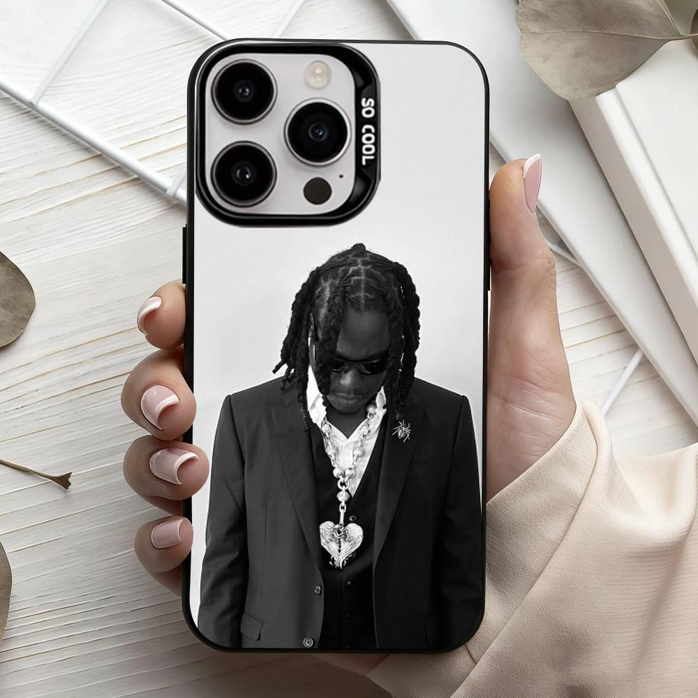 D-Don T-Toliver-R Rapper Singer Phone Case For iPhone17,16,15,14,13,12,11 Plus,Pro Max Black Candy Silver Phone Case