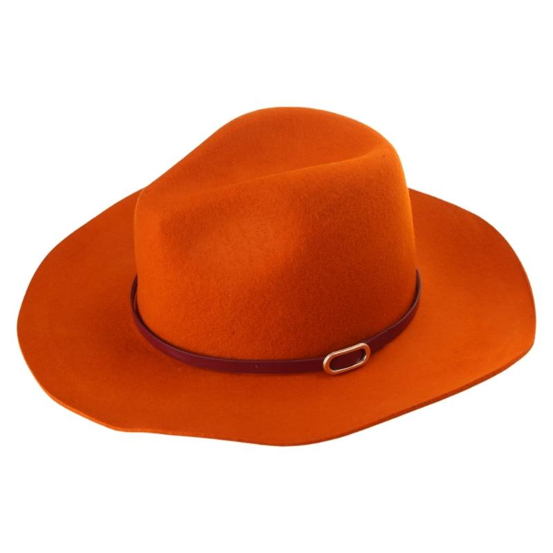 Wool Homburg Cowboy Hats Exotic Hat for Women Men Photo Props Western for Men Women Unisex Wear Headwear