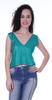 Moomaya Womens Sequin Sleeveless Party Crop Top Glitter V Neck Sparkle Club