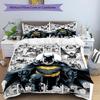 3pcs Duvet Cover Set (1*Duvet Cover + 2*Pillowcase, Without Core),Batman Print Bedding Set, Bedroom Decor, All‑Season, Birthday Gift