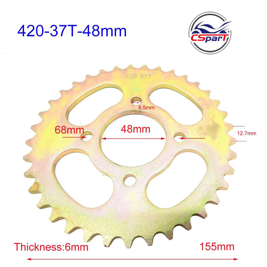 420 428 520 25T 30T 32T 33T 37T 39T 40T 48T Rear Sprocket For ATV Quad Dirt Pit Pocket Bike Chopper