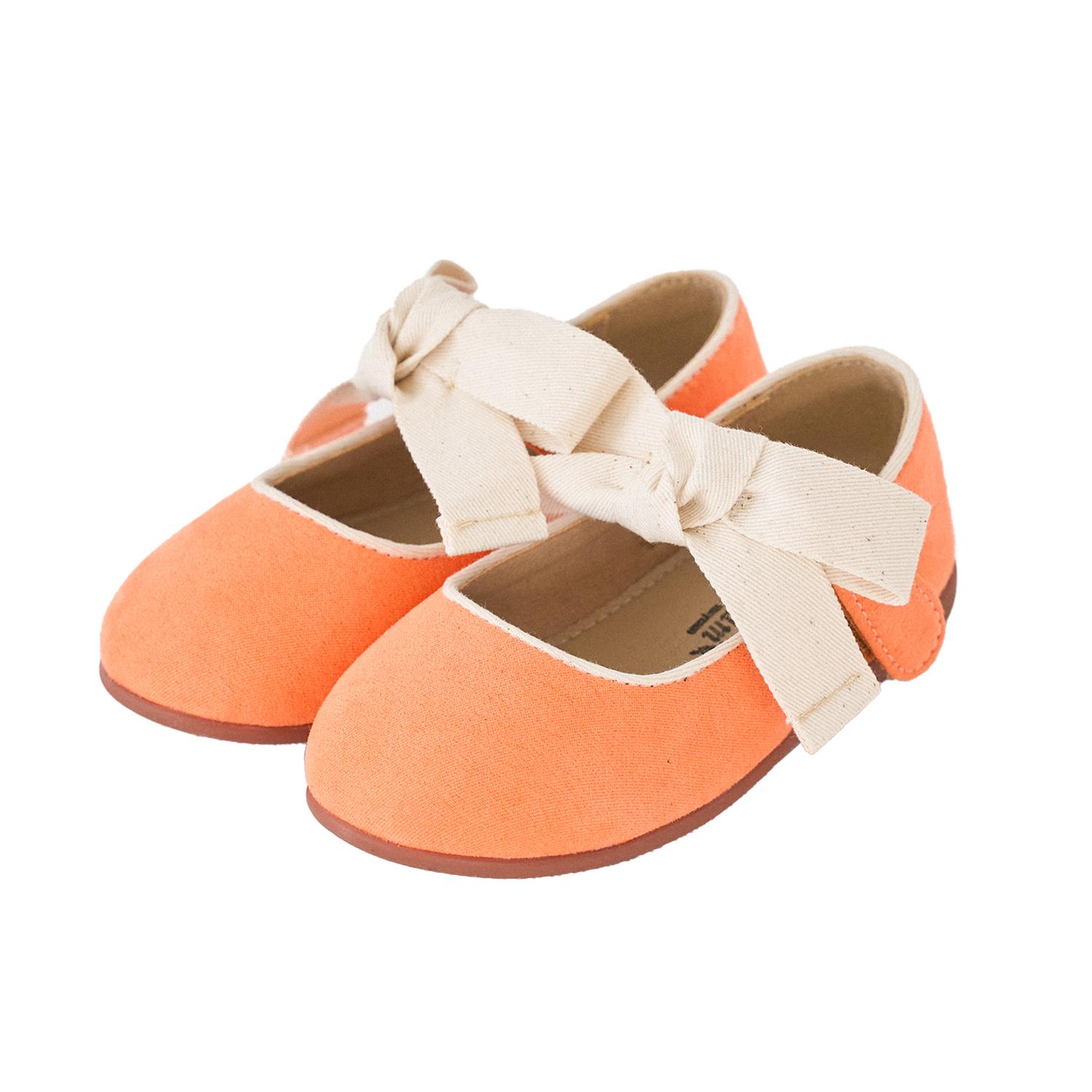 

[BABYZZAM] Girls Sera Ribbon Flat Orange, Y950, 7000030157, Popular Korean Shoes 220