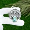 925 Sterling Silver Natural Abalone Shell Wife Engagement Bezel Birthday Pendant