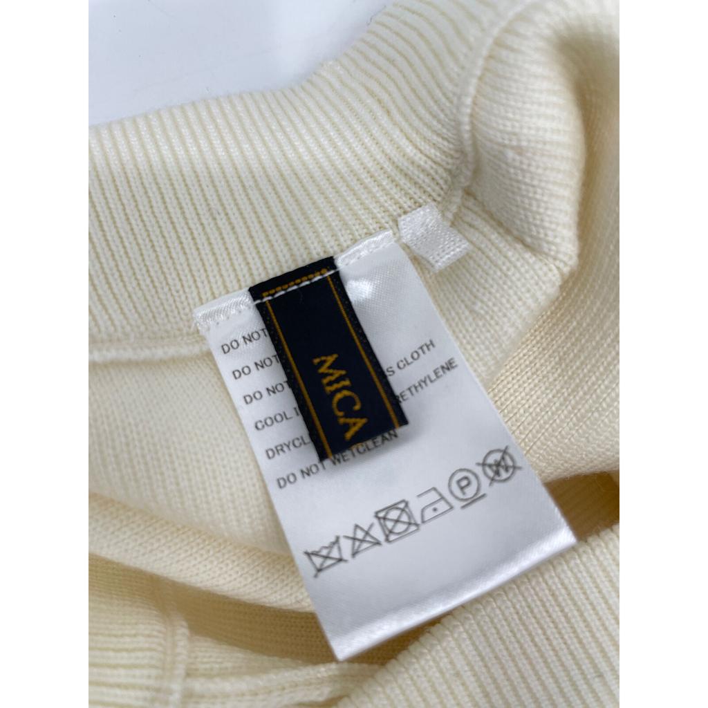 MICA & DEAL Ivory Side Slit Knit Pant 0121303161 Bottoms F whiteUsed