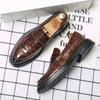 Men's shoes large size new leather shoes fashion men's casual leather shoes breathable British style loafers