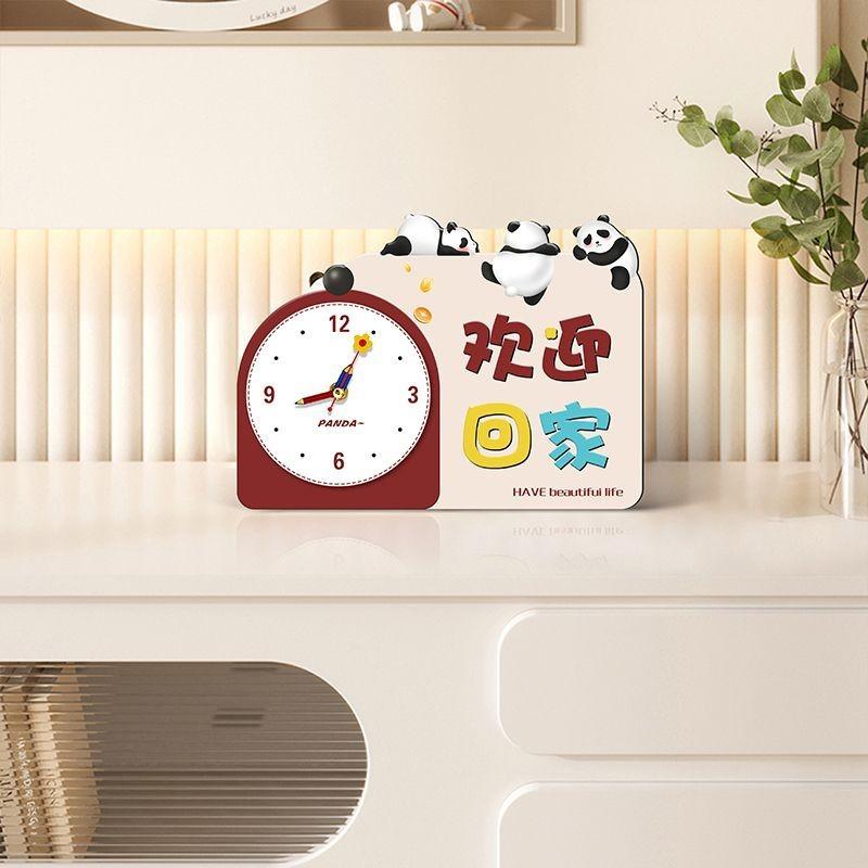 Welcome Home. Cream-style Clock Decoration, Entrance Hall, Living Room, TV Cabinet, Creative Accessories, Clock Maker