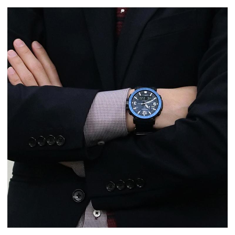 Casio PRO TREK Serie-PRG Serie Outdoor Bergsteigen Quarzwerk Stoffarmband Japanische und Koreanische Uhr Herrenuhr Blaues Zifferblatt PRG-600YB-2