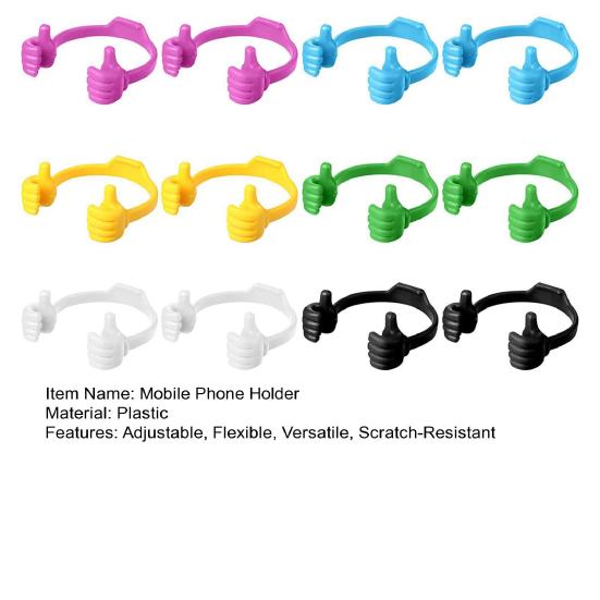 12 Stück Handyhalter Verstellbarer Daumen Hoch Daumen Hoch Ständer für Telefon Tablet Weicher Kunststoff Schreibtischhalter für Vertikale Horizontale Ansicht Flexibler Handyhalter
