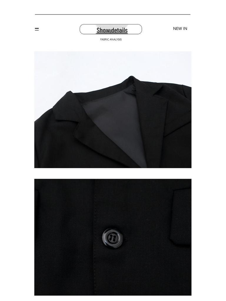 Charmantes Kinder-Dreiteiler-Set im britischen Stil: Smokingjacke für Jungen-Klavierauftritt