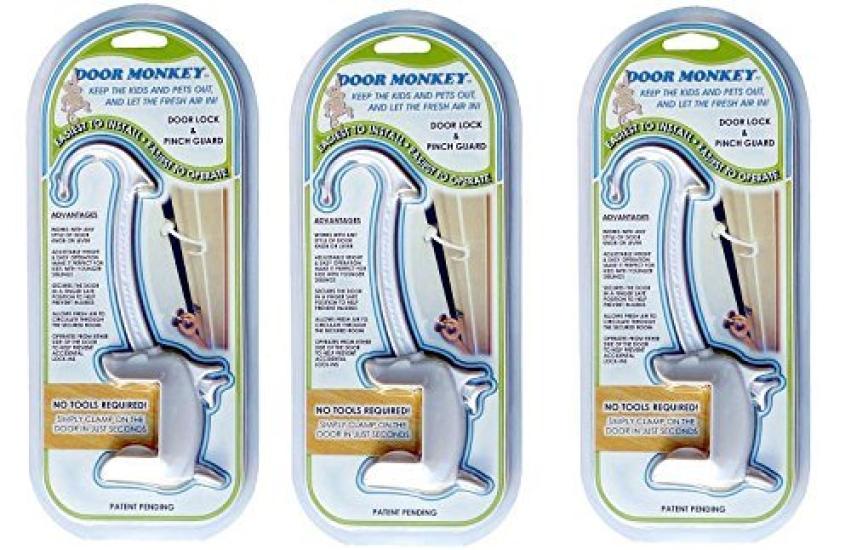 

of Door Monkey 1st and 2nd Floor Room Door Lock Pinch Guard [Set 3!] Children s &
