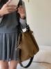 2026 Japanese-Style Women's Large Canvas Tote Bag - Retro Commute Handbag with Single Shoulder and Crossbody Options