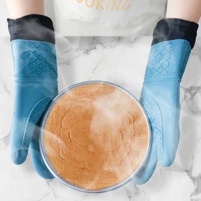 Silicone Heat-Resistant Gloves Cooking Barbecue Gants Silicone Kitchen Microwave Mittens Oven Glove Home Heat Resistant Gloves