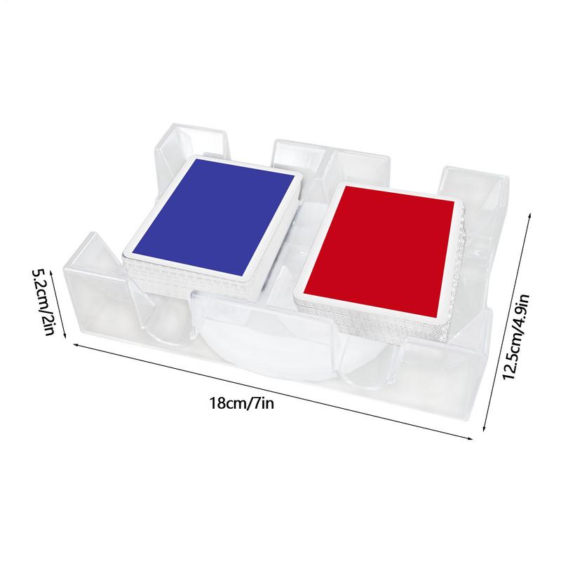 Revolving Card Holder Clear Revolving Card Holder Duals Deck Swivel Cards Holder Playing Card Tray Sturdy And Practical For Kids