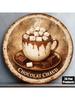 Vintage Metal Hot Chocolate Sign Wall Art Cafe Decor